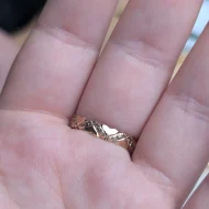 Vintage 9ct Gold Hearts & Stars Band, 1980s Ring - Image 7