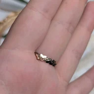 Vintage 9ct Gold Hearts & Stars Band, 1980s Ring - Image 4