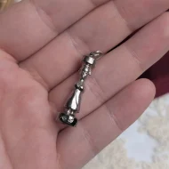 Antique Sterling Silver Lucky Ju Ju Doll Amulet Charm Pendant - Image 3