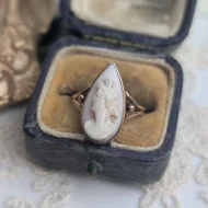 Antique 9ct Rose Gold Cameo Ring