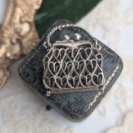 Vintage Silver Opening Handbag Charm