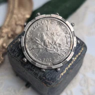 Antique Silver 1915 Franc Brooch