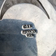Sterling Silver Sodalite Modernist Pendant, Mexico 925 CII - Image 9