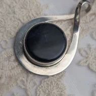 Sterling Silver Sodalite Modernist Pendant, Mexico 925 CII - Image 4