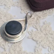 Sterling Silver Sodalite Modernist Pendant, Mexico 925 CII - Image 3