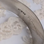 Vintage Sterling Silver Diamond Cut Bangle, Hallmarked Hinged Bracelet 1974 - Image 6