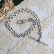 Antique Sterling Silver Albert Watch Chain