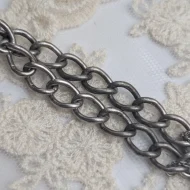 Vintage Sterling Silver Padlock Bracelet, Charm Heart Curb Link 1970 - Image 6