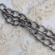 Vintage Sterling Silver Padlock Bracelet, Charm Heart Curb Link 1970 - Image 7