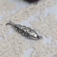 Vintage Silver Articulated Fish Pendant, Moving - Image 4