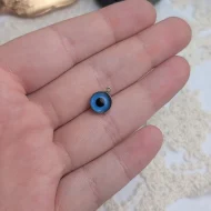 Vintage Silver Evil Eye Charm, Double Sided Pendant - Image 5