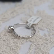 Sterling Silver CZ Solitaire Ring, Wedding Engagement 925 - Image 3