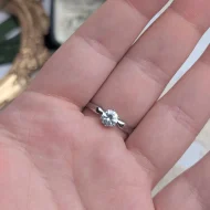 Sterling Silver CZ Solitaire Ring, Wedding Engagement 925 - Image 8