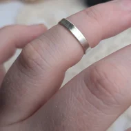 Sterling Silver Pinky Stacker Band, 925 - Image 4