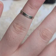 Sterling Silver Pinky Stacker Band, 925 - Image 5