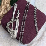 Vintage Silver Brutalist Pendant
