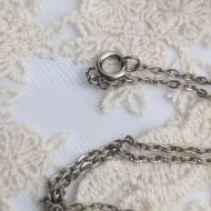 Vintage Silver Brutalist Pendant, Organic Open Round - Image 4