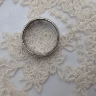 Vintage Sterling Silver Wedding Band, Chunky Stacking Ring 925 - Image 2