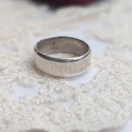Vintage Sterling Silver Wedding Band, Chunky Stacking Ring 925 - Image 3