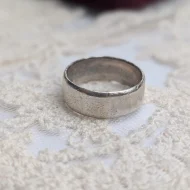 Vintage Sterling Silver Wedding Band, Chunky Stacking Ring 925 - Image 4