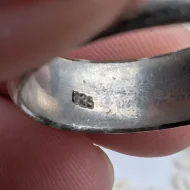 Vintage Sterling Silver Wedding Band, Chunky Stacking Ring 925 - Image 6