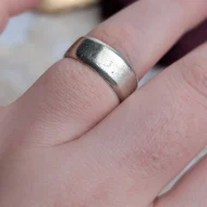 Vintage Sterling Silver Wedding Band, Chunky Stacking Ring 925 - Image 8