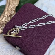 Vintage Sterling Silver Paperclip Bracelet