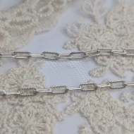 Vintage Sterling Silver Paperclip Bracelet, Hammered Gold Plated Dyadema - Image 4