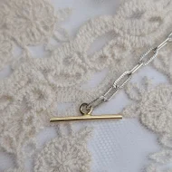 Vintage Sterling Silver Paperclip Bracelet, Hammered Gold Plated Dyadema - Image 8