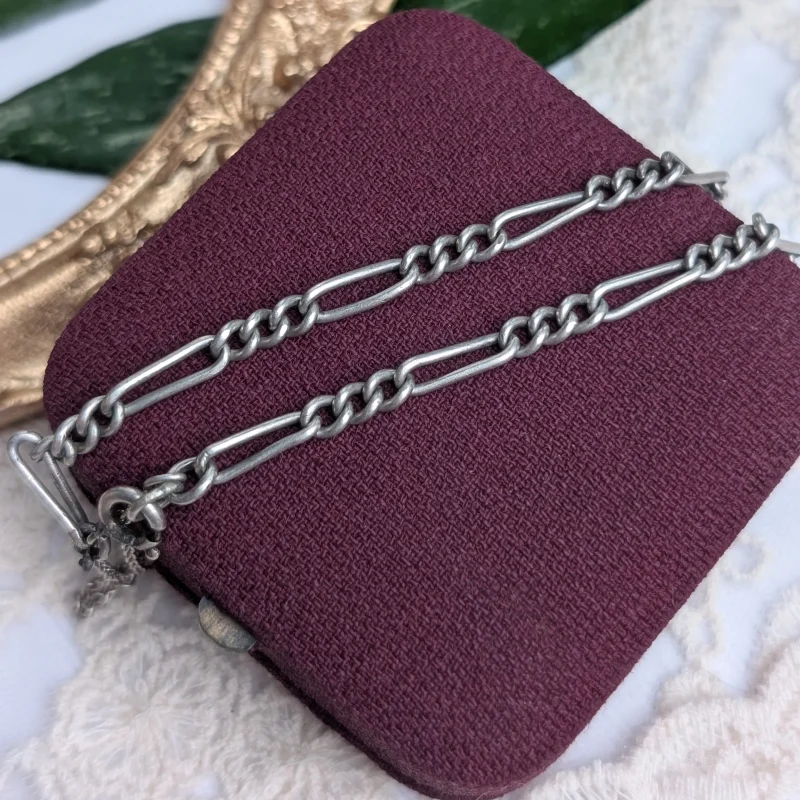 Vintage Silver Figaro Link Bracelet