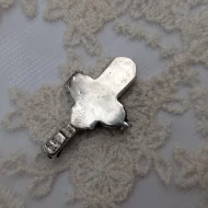 Vintage Silver Cross Locket, Engraved Orthodox Pendant Russian 925 - Image 3