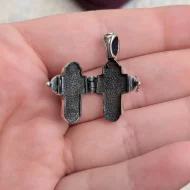 Vintage Silver Cross Locket, Engraved Orthodox Pendant Russian 925 - Image 7