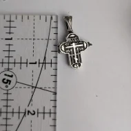 Vintage Silver Cross Locket, Engraved Orthodox Pendant Russian 925 - Image 9