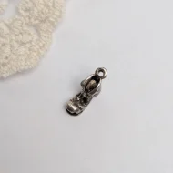 Vintage Silver Old Boot Charm, Tiny Dainty Pendant - Image 2