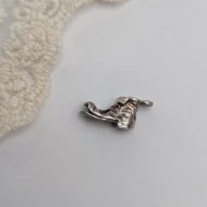 Vintage Silver Old Boot Charm, Tiny Dainty Pendant - Image 3