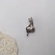Vintage Silver Old Boot Charm, Tiny Dainty Pendant - Image 4