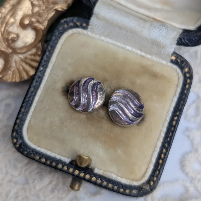 Sterling Silver Sheila Fleet Enamel Earrings