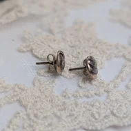 Sterling Silver Sheila Fleet Enamel Earrings, Studs 925 - Image 4