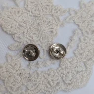 Sterling Silver Sheila Fleet Enamel Earrings, Studs 925 - Image 5
