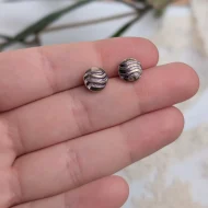 Sterling Silver Sheila Fleet Enamel Earrings, Studs 925 - Image 7