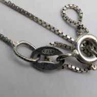 Vintage Sterling Silver Crystal Heart Necklace, Love Heart Pendant AB - Image 4