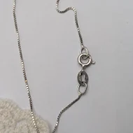Vintage Sterling Silver Crystal Heart Necklace, Love Heart Pendant AB - Image 5