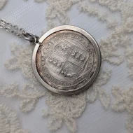 Sterling Silver 1887 Shilling Coin Pendant, Queen Victoria Jubilee Necklace - Image 3