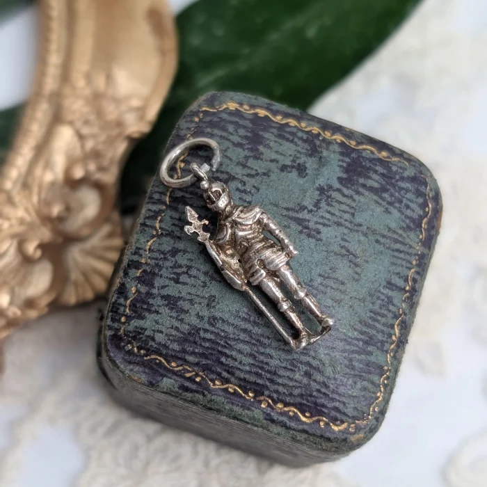 Vintage Silver Knight Charm