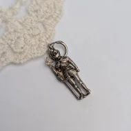 Vintage Silver Knight Charm, Medieval Pendant - Image 3