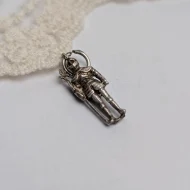 Vintage Silver Knight Charm, Medieval Pendant - Image 4
