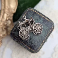 Vintage Silver Carriage Charm