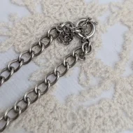 Vintage Silver Curb Link Charm Bracelet - Image 5