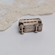 Vintage Silver Double Decker Bus Charm, London Pendant - Image 5
