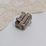 Vintage Silver Double Decker Bus Charm, London Pendant - Image 6